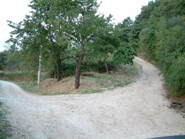 strada sterrata per Scandriglia