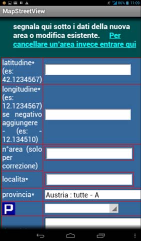 segnalazione area camper