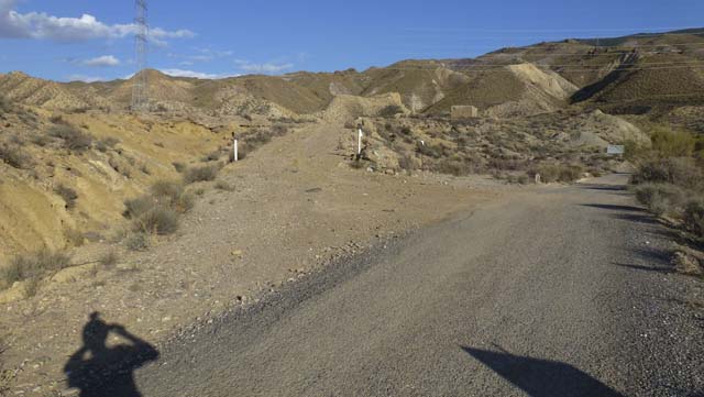 Desierto de Tabernas bivio itinerario 1-2