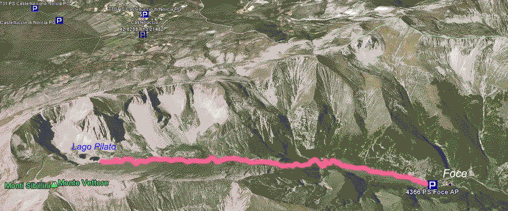trekking Foce-Lago Pilato